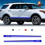 Car Sticker Car Decor Car Side Stripes Skirts Graphics Sticker Decals Racing Sport Stickers Vinyl for Ford Explorer